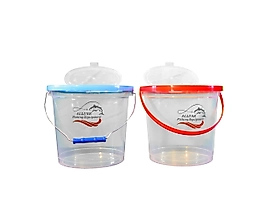 AL-005 / 9L Şeffaf ve renkli eko balıkçı kovası (SÜZGEÇSİZ)