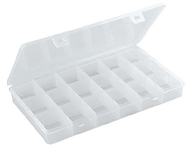 18 bölmeli şeffaf organizer kutu